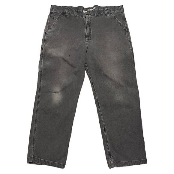 Carhartt Relaxed Fit Cargo Carpenter Designer Work Khaki Pants 38x30 - Picture 2 of 5